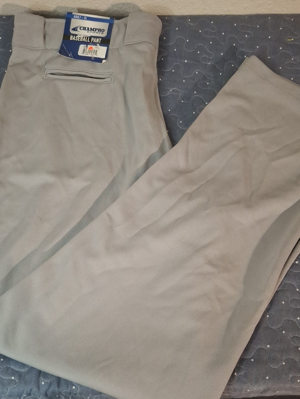 Champro Men's Baseball Pants - Light Gray size XL NWT